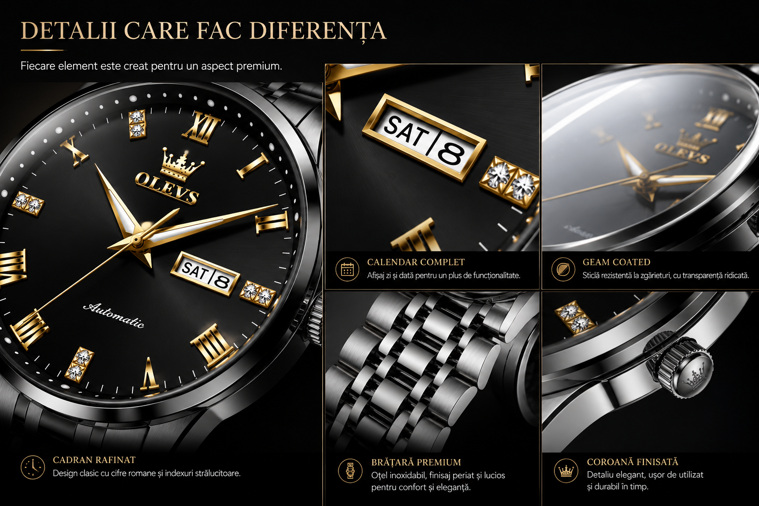 Detalii premium OLEVS 7062 Automatic