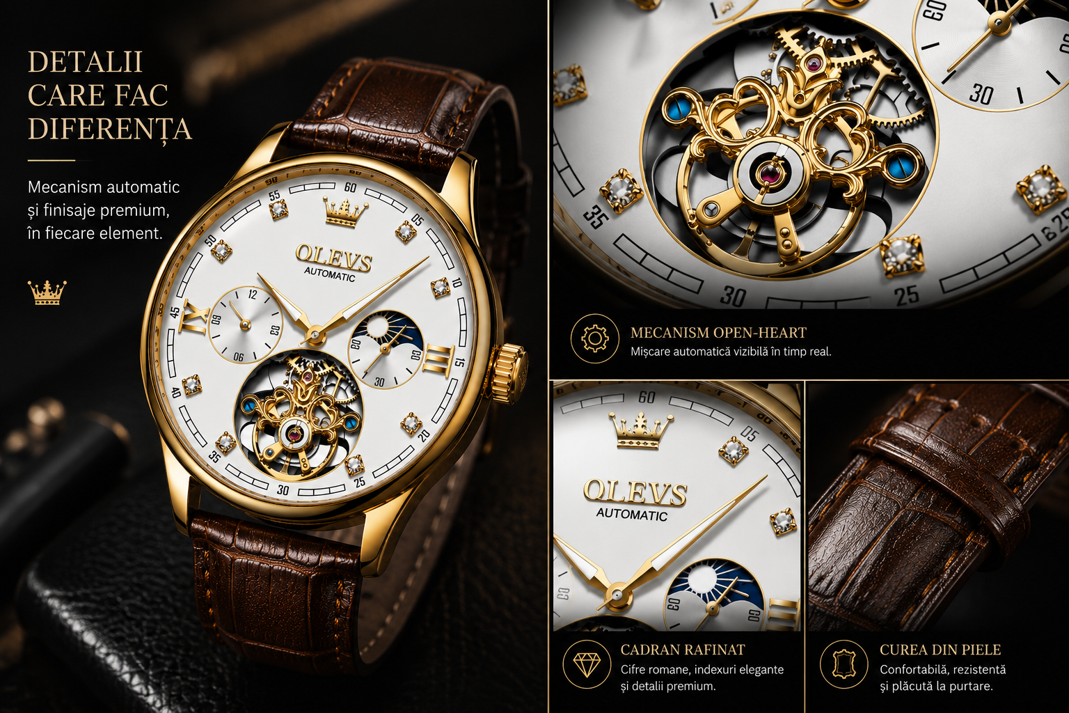 Detalii premium OLEVS 3601 Automatic