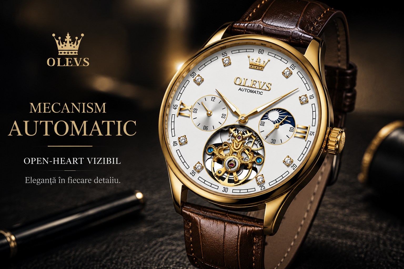 Mecanism automatic open-heart OLEVS 3601